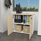 Armário Para Escritório Multiuso Baixo Fechado 2 Portas 80cm