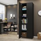 Armário Para Escritório Multiuso Curitiba 2 Portas - Preto