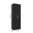 Armário Para Escritório Multiuso Curitiba 2 Portas - Preto