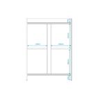 Armário Para Escritório Office 2 Portas 2 Prateleiras Castanh