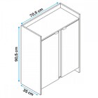 Armário Para Escritório Office 2 Portas 2 Prateleiras Castanh