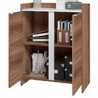 Armário Para Escritório Office 2 Portas 2 Prateleiras Castanh