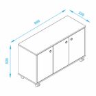 Armário Para Escritório Office Multiuso 03 Portas Lola B03 Br