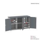 Armário Para Escritório Pivotante Credenza Cinza/grafito