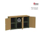 Armário Para Escritório Pivotante Credenza Salvia/samba