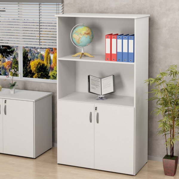Armário Para Escritório Semiaberto 1.60x80x42 F.15mm Branco Leroy Merlin Armário Para Escritório Semiaberto 1.60x80x42 F.15mm Branco Leroy Merlin