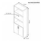 Armário Para Escritório Semi-aberto 2 Portas Com Chave