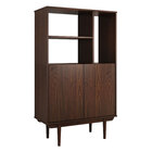 Armário Para Escritório Semiaberto 2 Portas Madeira Cor Imbui