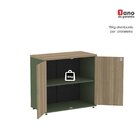 Armário Para Escrotório Baixo 02 Portas Pivotante Salvia/noce