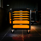 Armario Para Ferramentas Amarelo E Preto 6 Gavetas 218 Peças