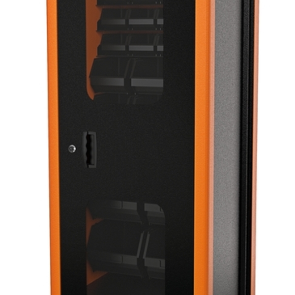 Armario Para Ferramentas Com 1 Porta, 29 Caixas Plasticas Bin