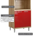 Armário Para Forno E Micro-ondas 4 Portas Sicília - Argila Ac