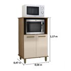 Armário Para Forno E Microondas 2 Portas Texas Nogueira/avelã