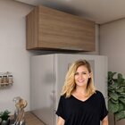 Armário Para Geladeira 80cm Carvalho