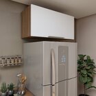 Armário Para Geladeira 80cm Carvalho/branco