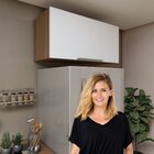 Armário Para Geladeira 80cm Carvalho/branco