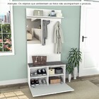 Armário Para Hall De Entrada Com Espelho Branco