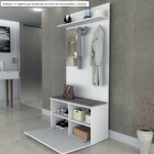 Armário Para Hall De Entrada Com Espelho Branco