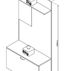 Armário Para Hall De Entrada Com Espelho Branco