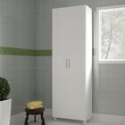 Armário Para Lavanderia 2 Portas 3 Prateleiras Com Rodízios -