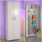 Armário Para Lavanderia Multiuso Super Branco Com 2 Portas 4