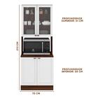 Armário Para Micro-ondas 4 Portas Vidro 213 Cm Estilo America