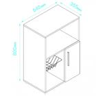 Armário Para Micro-ondas Asti 1 Pt Branco