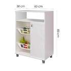 Armário Para Micro-ondas Com Fruteira Gran 1 Pt Branco Gelo