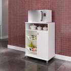 Armário Para Micro-ondas Com Fruteira Gran 1 Pt Branco Gelo