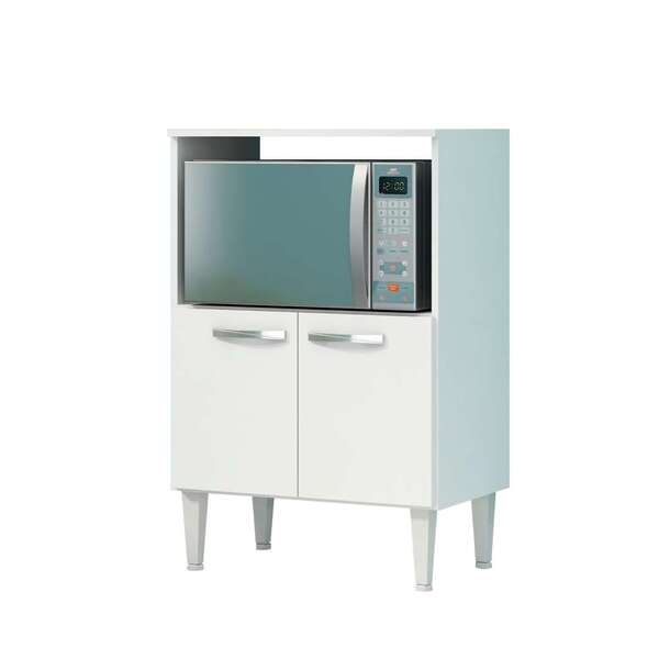 Armário Para Micro-ondas Moscou 2 Pt Branco