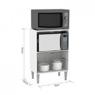Armário Para Micro-ondas Moscou 2 Pt Branco