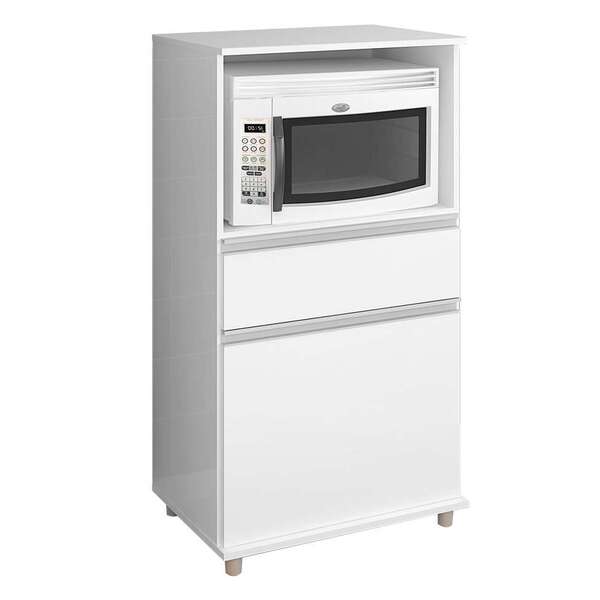 Armário Para Micro-ondas Stream 1 Pt 1 Gv Branco Gelo