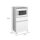 Armário Para Micro-ondas Stream 1 Pt 1 Gv Branco Gelo