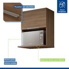 Armário Para Microondas Basculante Moderno Carvalho
