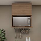 Armário Para Microondas Basculante Moderno Carvalho