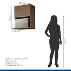 Armário Para Microondas Basculante Moderno Carvalho