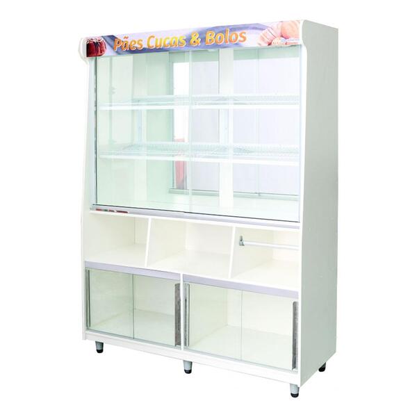 Armário Para Pães Com Espelho 1,80m Fechado Branco Com Ilumin