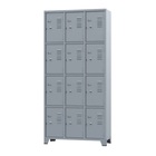 Armário Para Vestiário 12 Portas Pequenas Cinza
