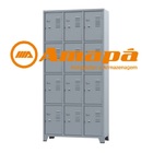 Armário Para Vestiário 12 Portas Pequenas Cinza