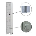 Armário Para Vestiário 4 Portas Pequenas Cinza