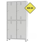Armário Para Vestiário Nr24 Com 04 Portas Cinza