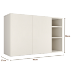 Armário Parede Aéreo Cozinha Organizador Quarto Multiuso Lava