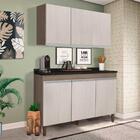 Armário Pequeno De Cozinha 2 Peças Malbec Avelã Gabriela Pete