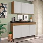 Armário Pequeno De Cozinha 2 Peças Nature Off White Gabriela