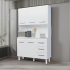 Armário Pequeno De Cozinha Compacto 5 Portas 3 Gavetas Amélia