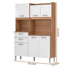 Armário Pequeno Para Cozinha 6 Portas 2 Gavetas 132,5 Cm Amên