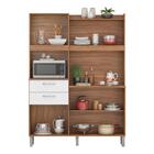 Armário Pequeno Para Cozinha 6 Portas 2 Gavetas 132,5 Cm Amên