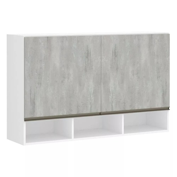 Armário Perola 120 Cm 2 Portas Com Nicho Luciane - Branco Pol