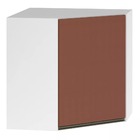 Armário Perola Canto Diagonal 2 Portas Luciane - Branco Polar