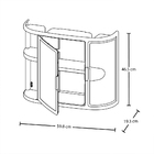 Armário Plástico De Banheiro Com Espelho Branco Rimax